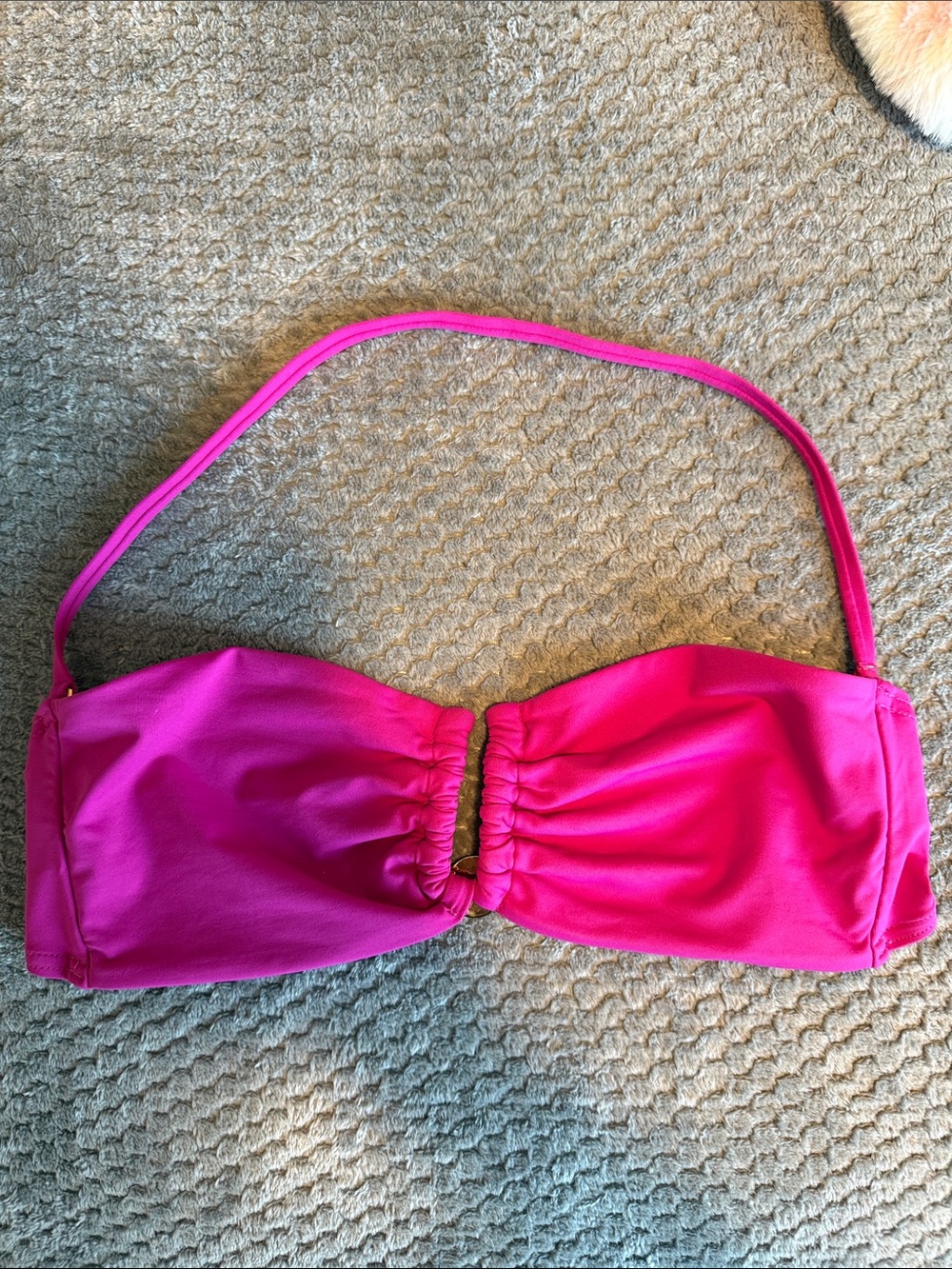 Victoria’s Secret Pink Bandeau Bikini Top with Gold Accent